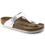 Birkenstock Gizeh Soft Footbed, Metallic Silver