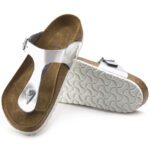 Birkenstock Gizeh Soft Footbed, Metallic Silver - Image 2
