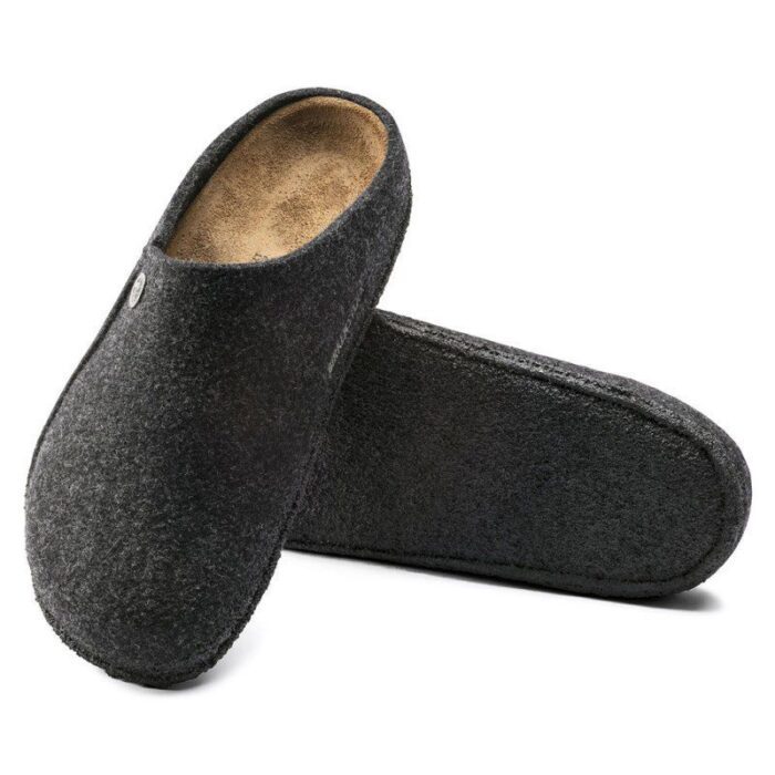 Birkenstock Zermatt Wool Narrow Παντόφλα, Anthracite - Image 2