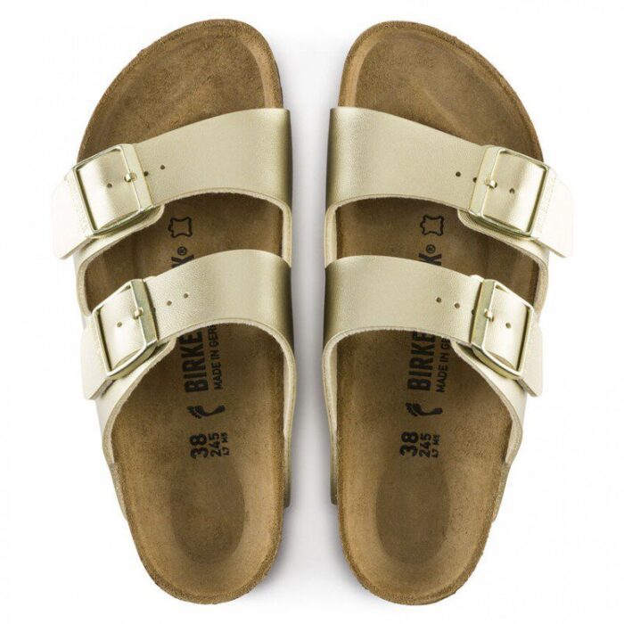Birkenstock Arizona Narrow Fit Παντόφλα, Gold - Image 2