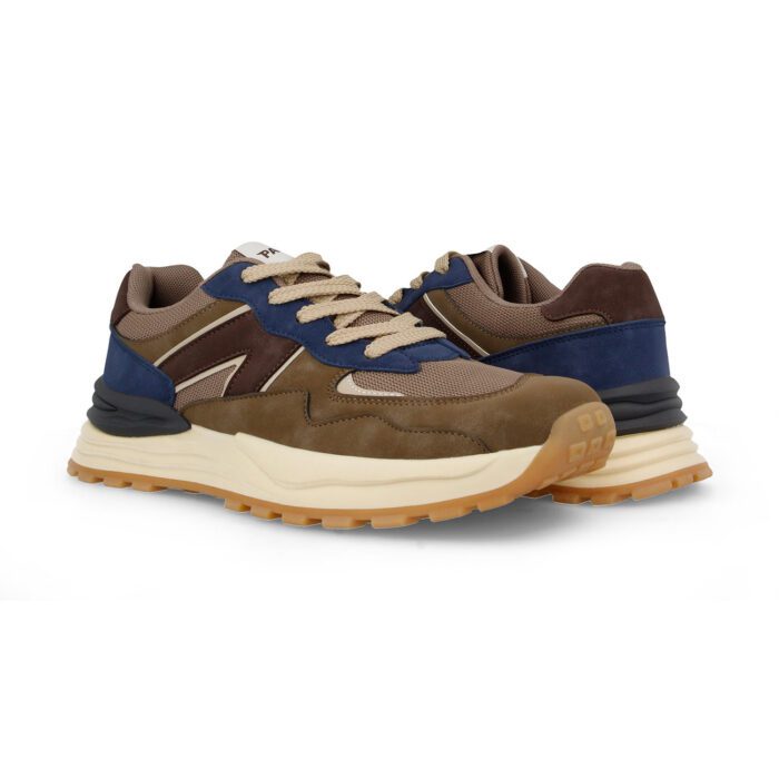 Paredes Ανδρικά Casual Sneakers Pedralba, Kαφέ-Mπλε - Image 1