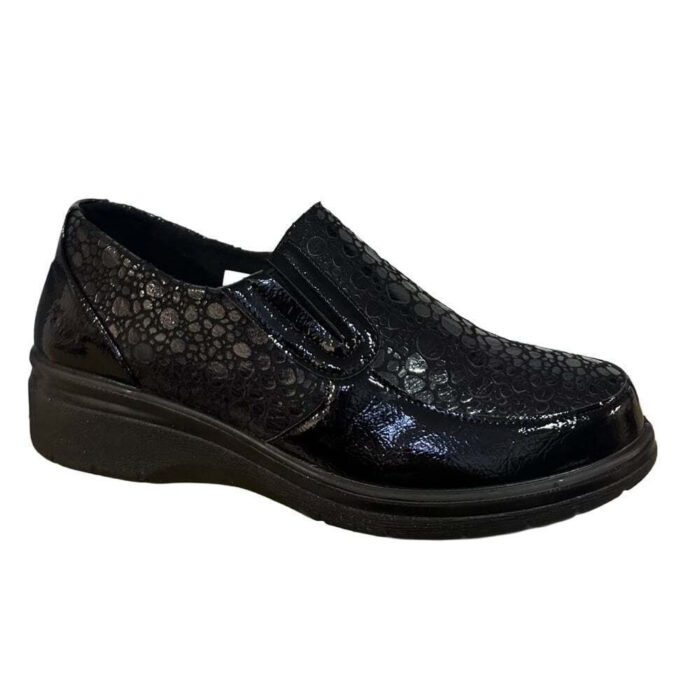 20251209144940_level_anatomic_gynaikeia_anatomika_sneakers_mayro_6600 “Level” Anatomic Γυναικεία Ανατομικά Loafers Μαύρο - Image 1