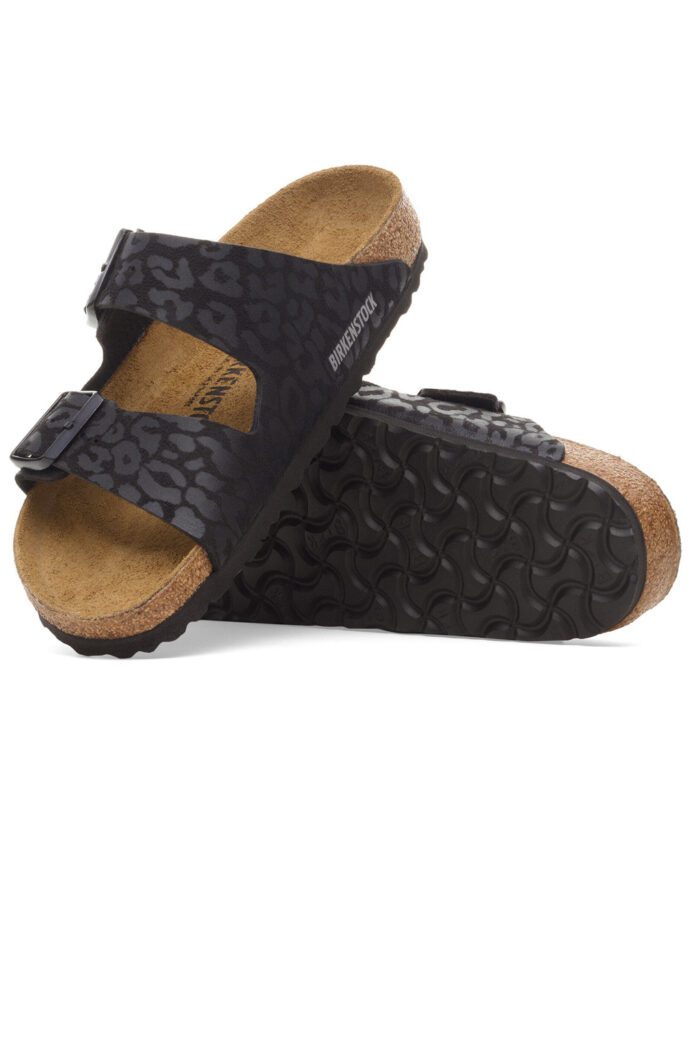 "Birkenstock" ‘Arizona’ Σανδάλια Γυναικεία 1030563-Syn Leo Black - Image 2