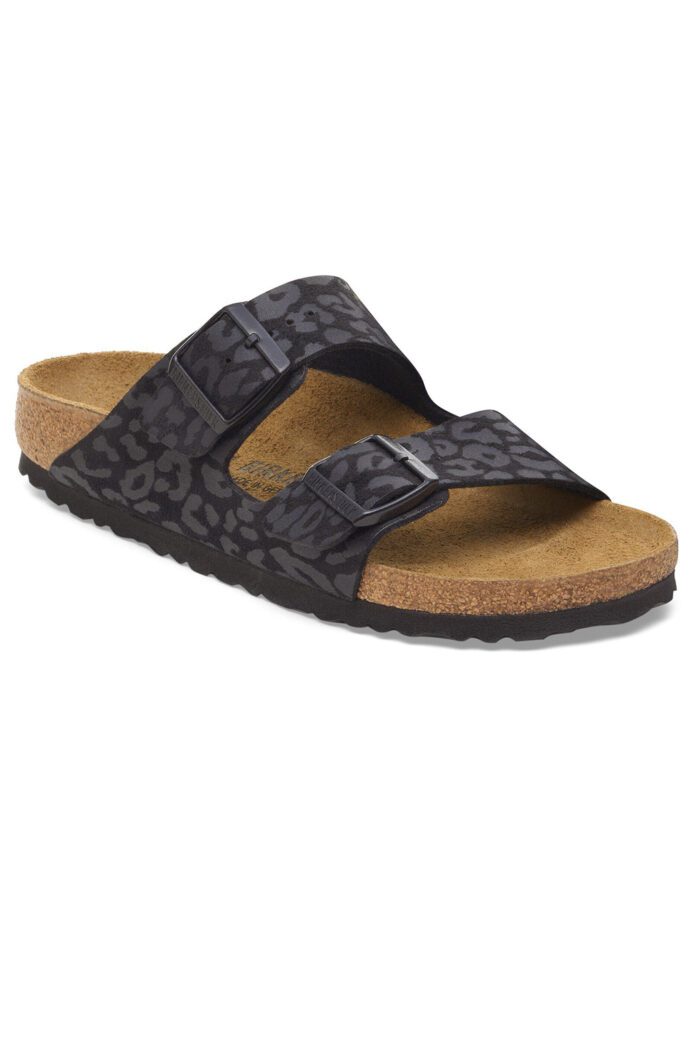 "Birkenstock" ‘Arizona’ Σανδάλια Γυναικεία 1030563-Syn Leo Black - Image 3