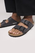 "Birkenstock" ‘Arizona’ Σανδάλια Γυναικεία 1030563-Syn Leo Black - Image 4