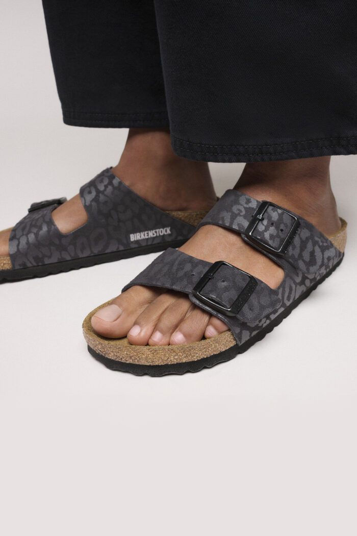 "Birkenstock" ‘Arizona’ Σανδάλια Γυναικεία 1030563-Syn Leo Black - Image 4