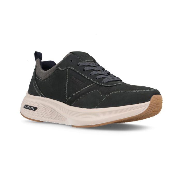 "Paredes" Δερμάτινα Ultra light ( εξαιρετκά ελαφριά ) Ανδρικά Casual Sneakers Caibe Μπλε Σκούρο CP 26150 - Image 3