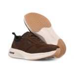 "Paredes" Ανδρικά Δερμάτινα (ultra light) Εξαιρετικά ελαφριά Casual Sneakers σκούρο καφέ CP 26150