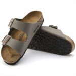 Birkenstock Arizona Narrow Fit Παντόφλα, Stone - Image 2