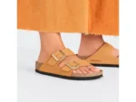 Birkenstock Arizona Nubuk Leather Burnt Orange